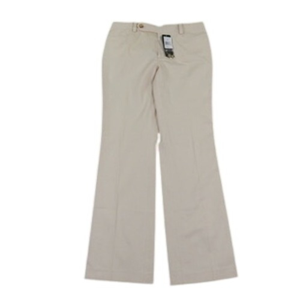 Lauren Ralph Lauren Adelle Trousers Womens 8 Cream Slimming Straight Pants